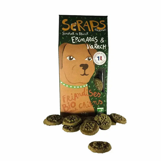 Friandises BIO pour chien - Epinards & Varech 120g SCRAPS Gourmet